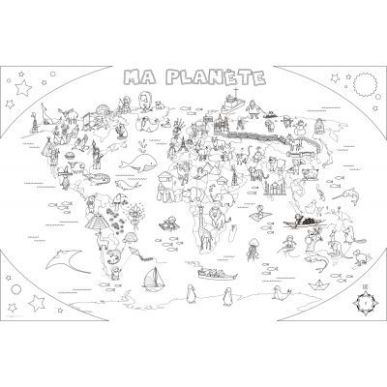 Achetez Coloriage géant thème la planète PAPCOLORGATLAS pas cher sur Ma Rentrée Scolaire