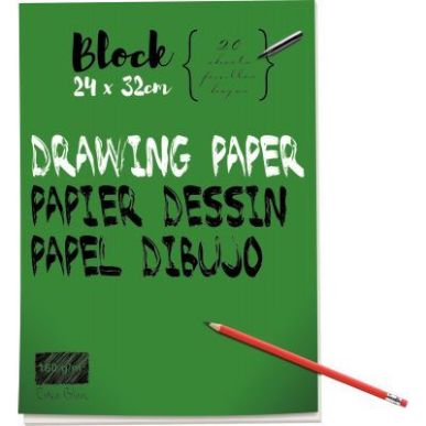 Achetez Bloc de 40 pages de papier dessin blanc 160 g format 24x32 cm 42568 pas cher sur Ma Rentrée..