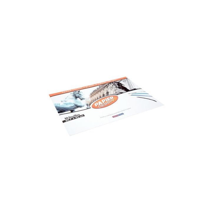 Pochette de 10 feuilles de papier dessin format 29,7x42 cm 180g EXCELLENCE 43003MAJUSC
