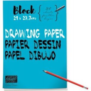 Achetez Bloc de 40 pages de papier dessin blanc 120 g format 21x29,7 cm 42490 pas cher sur Ma Rentr ..