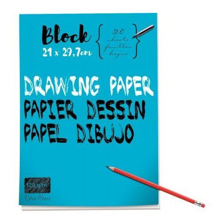 Achetez Bloc de 40 pages de papier dessin blanc 120 g format 21x29,7 cm 42490 pas cher sur Ma Rentr ..