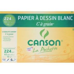 Achetez Pochette de 10 feuilles à dessin C à grain 224 g, format 29,7x42 cm C200027115 CANSON ..