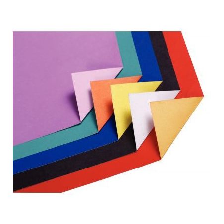 Achetez Paquet de 25 feuilles cartoline bicolore 50 x 65 cm couleurs assorties 453199C CLAIREFONTAIN..