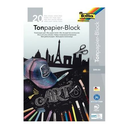 Achetez Bloc de 20 feuilles de papier couleur 21x29,7 cm 130 g  noir 197 pas cher sur Ma Rentrée Sc..