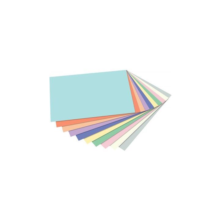 Paquet de 100 feuilles 130g  A4 10 couleur pastel 6495