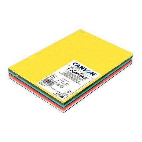 Achetez Paquet de 250 feuilles COLORLINE format A4 150g assortis C607412000 COLORLINE CANSON pas che..