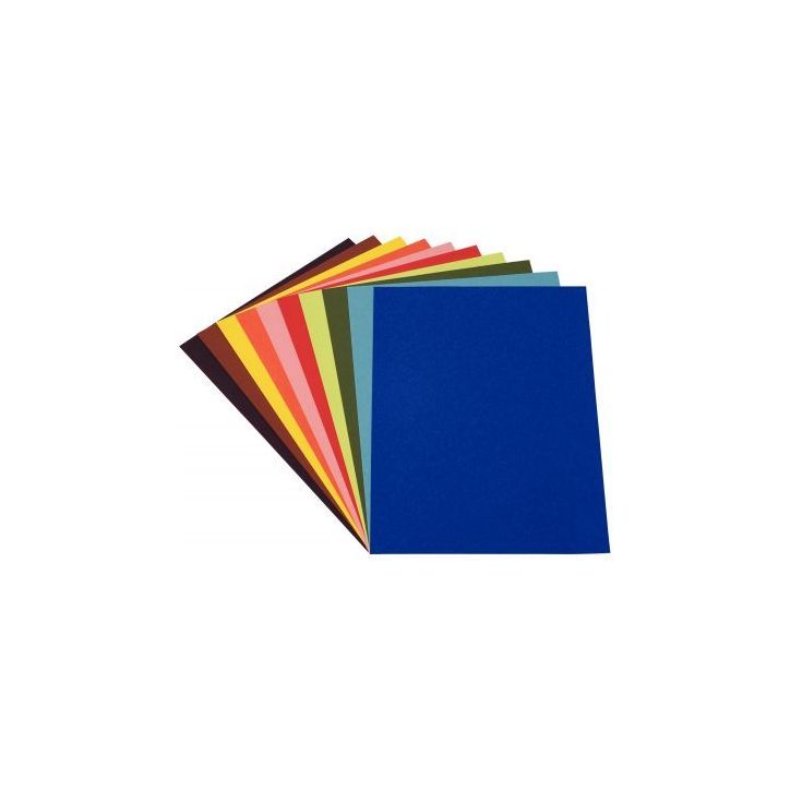 Paquet de 100 feuilles de papier couleur 120g format 21x29,7cm 10 assortis ASS100