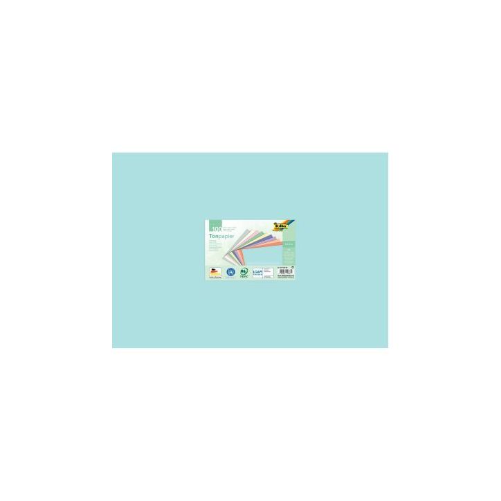 Paquet de 100 feuilles 130g  50x70cm 10 couleurs pastels 67/100 95