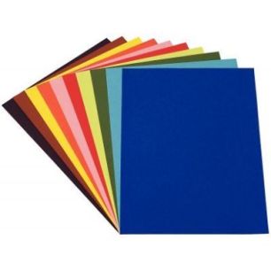 Paquet de 24 feuilles papier dessin couleur format 50 x 65 cm 160 g couleurs vives assorties 15992
