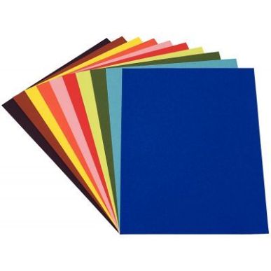 Achetez Paquet de 24 feuilles papier dessin couleur format 50 x 65 cm 160 g couleurs vives assorties..