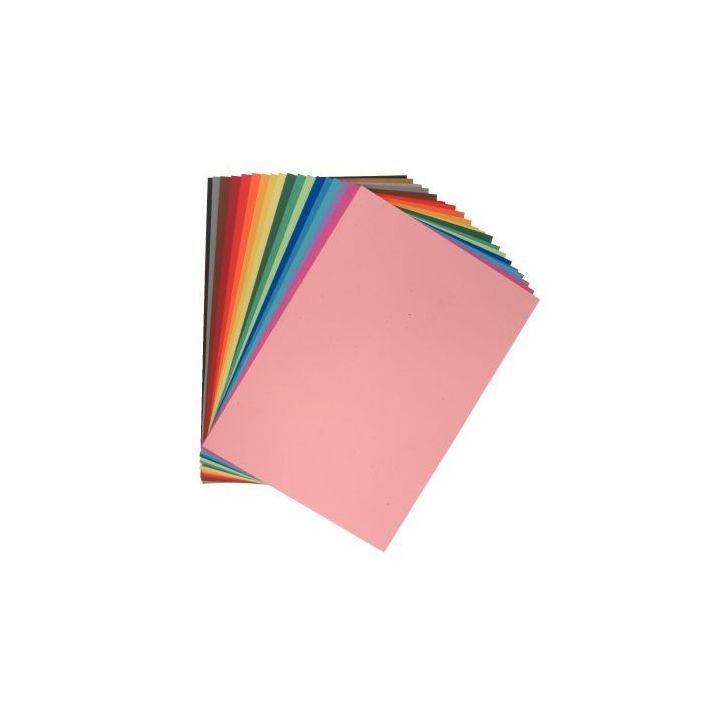 Paquet de 10 feuilles papier dessin couleur format 50x65 cm 160 g fuchsia 50X65/160/10F