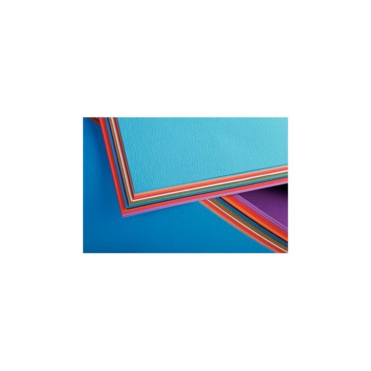 Paquet de 24 feuilles de papier couleur 160g 50x65cm assortis 93750C CLAIREFONTAINE