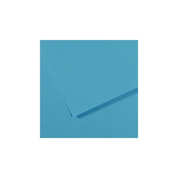 Paquet de 10 feuilles mi-teinte format 50x65 coloris turquoise C31032S116 CANSON