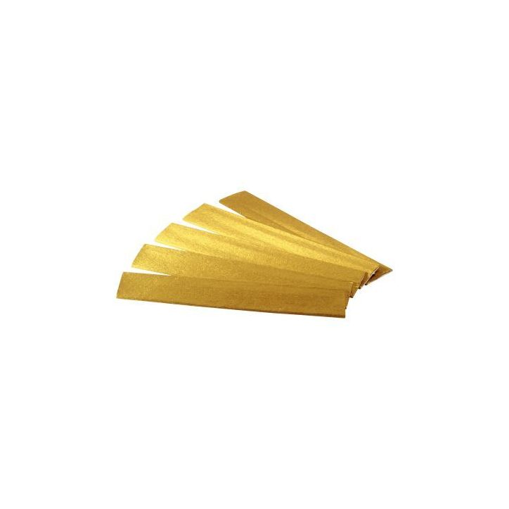 Paquet de 5 feuilles de crépon métallisé 250x50 cm or 111175MAJUSC