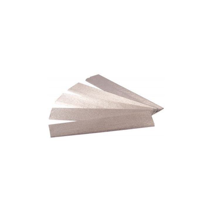 Paquet de 5 feuilles de crépon métallisé 250x50 cm argent 111176MAJUSC