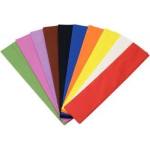 Paquet de 10 feuilles crépon ordinaire 200x50 cm  rose moyen 2117