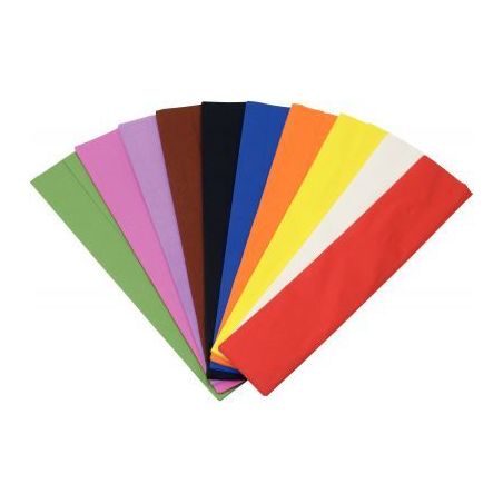 Achetez Paquet de 10 feuilles crépon ordinaire 200x50 cm  rose moyen 2117 pas cher sur Ma Rentrée ..