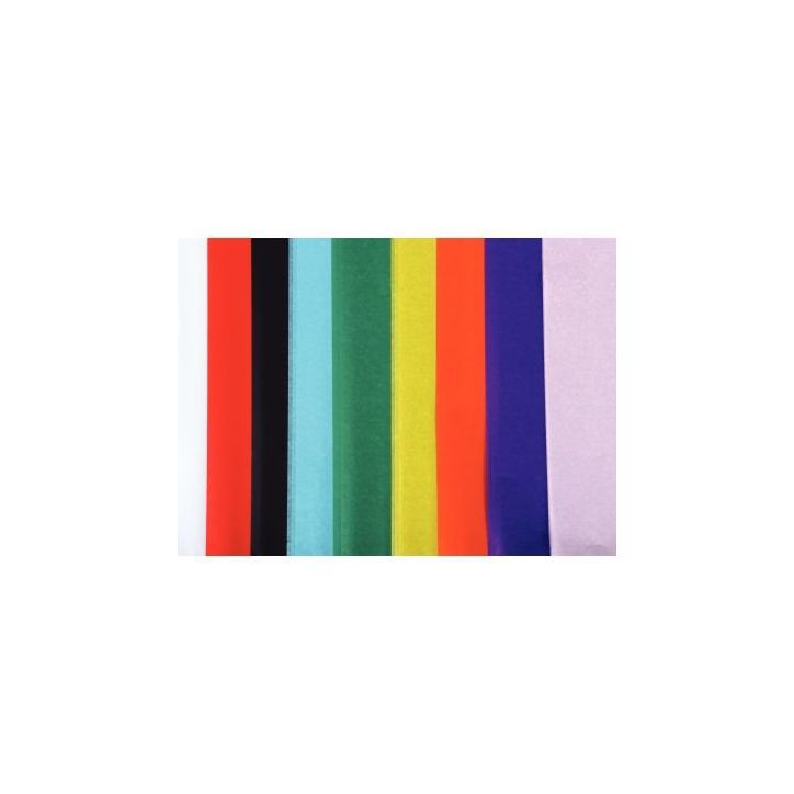Rouleau de 24 feuilles de papier de soie 50 x 75 cm couleurs assorties MAJ15927