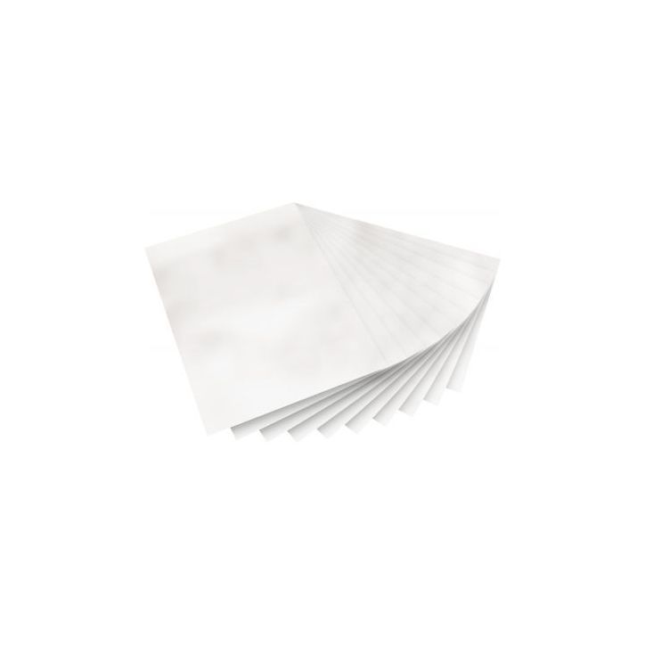 Pochette de 10 feuilles transparentes électrostatiques pour vitrail format 23 x 33 cm 450230