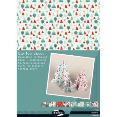 Achetez Paquet de 40 feuilles carton décoration assorties 25 x 35 cm thème Noël 354598C pas cher ..