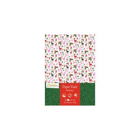 Achetez Paquet de 96 feuilles de papier motifs Noël 170 grammes 21 x 29,7 cm CC039 C pas cher sur M..