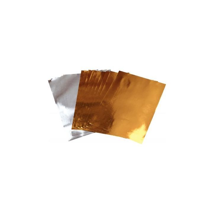 Pochette de 15 feuilles métalisées A4 adhésives POC15FMETADHOR_01/27128