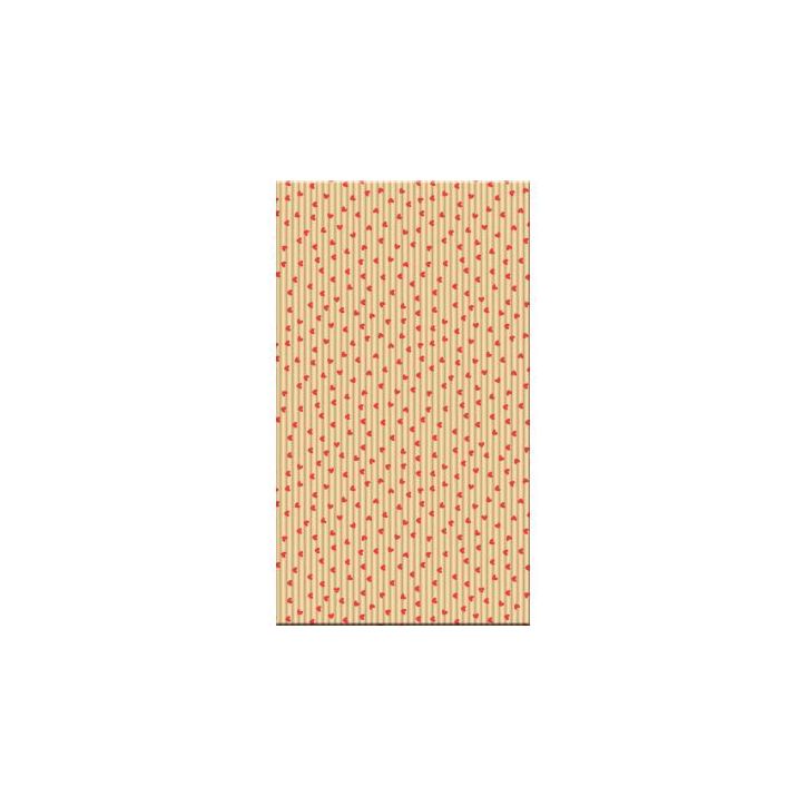 Sachet de 50 pochettes en papier kraft format 11 x 21 cm motif cur rouge 394106C