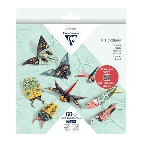 Achetez Pochette 60 feuilles origami 3 formats insectes 95366C pas cher sur Ma Rentrée Scolaire
