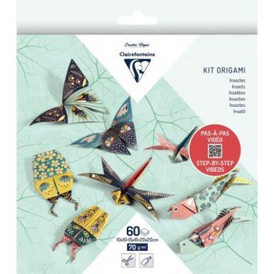 Achetez Pochette 60 feuilles origami 3 formats insectes 95366C pas cher sur Ma Rentrée Scolaire