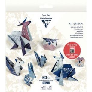 Achetez Pochette 60 feuilles origami 3 formats animaux de la foret 95368C pas cher sur Ma Rentrée S..