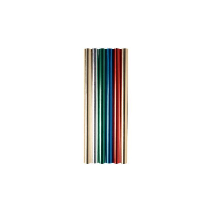 Boite de 6 rouleaux de feuilles aluminium double face 90 g/m², 5mx0,50 couleurs assorties R09/6