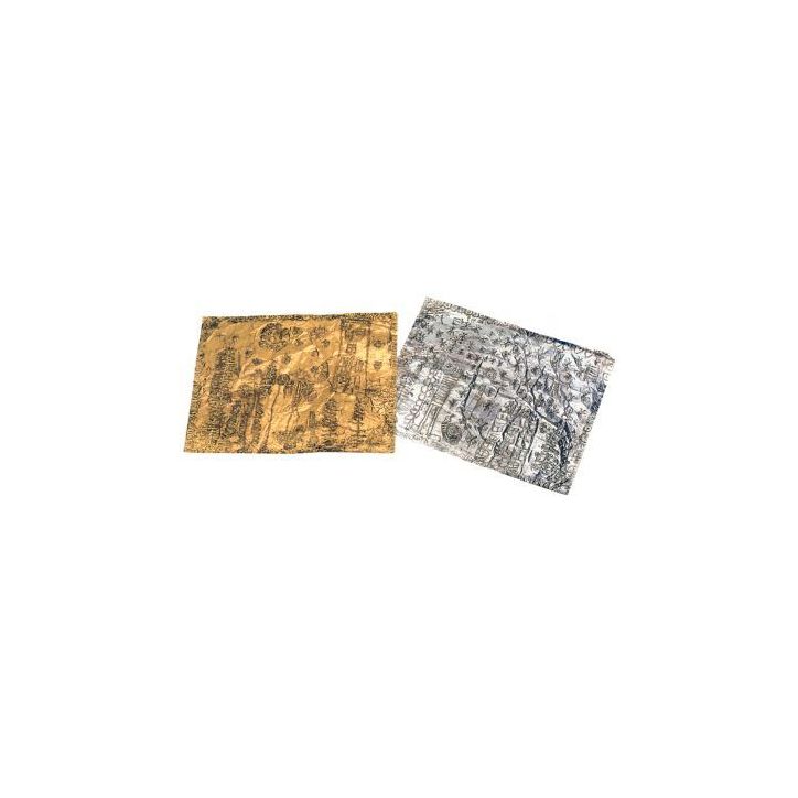 Pochette de 12 feuilles de métal à repousser en aluminium format 21 x 30 cm POC12FMETREPOR_01/11730
