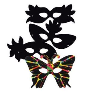 Achetez Lot de 12 masques en carte à gratter MAJ8166 pas cher sur Ma Rentrée Scolaire