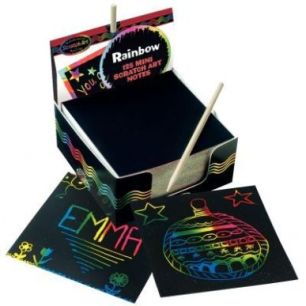 Achetez Bloc de 125 mini cartes à gratter arc-en-ciel 2165 pas cher sur Ma Rentrée Scolaire