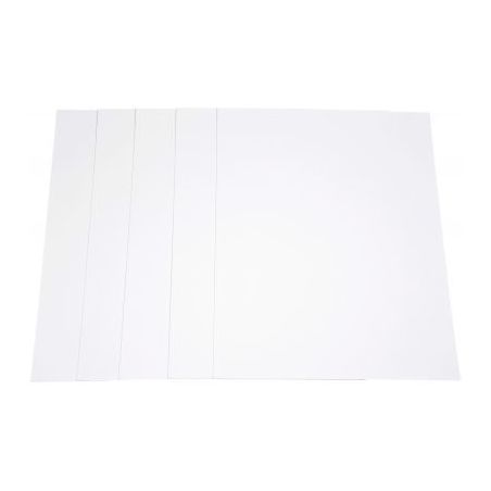 Achetez Paquet de 5 feuilles de carton épais, 2 côtés blancs, format 50 x 65 cm, 1005 g épaisseu..