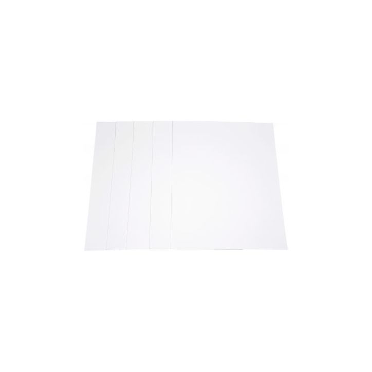 Paquet de 5 feuilles de carton épais, 2 côtés blancs, format 50 x 65 cm, 1005 g épaisseur 1,5 mm C2B50x65-(...)