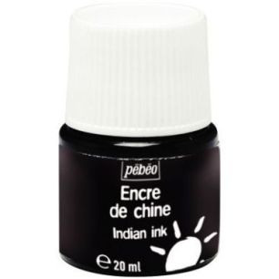 Flacon 20ml dencre de Chine noire 603710 PEBEO Flacon 20ml dencre de Chine noire 603710 PEBEO