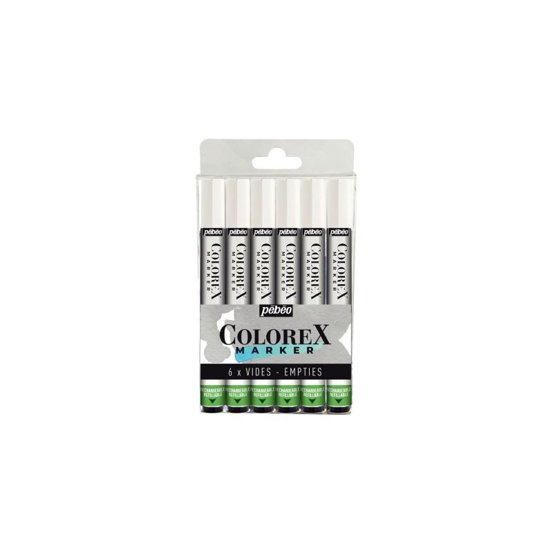 Achetez Pochette de 6 Colorex markers vides rechargeables 417440 COLOREX PEBEO pas cher sur Ma Rentr..