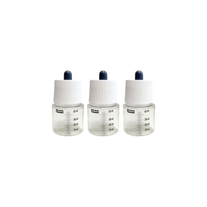 Achetez Lot de 3 flacons vides 45ml pour encres 599341 PEBEO pas cher sur Ma Rentrée Scolaire Achetez Lot de 3 flacons vides 45ml pour encres 599341 PEBEO pas cher sur Ma Rentrée Scolaire
