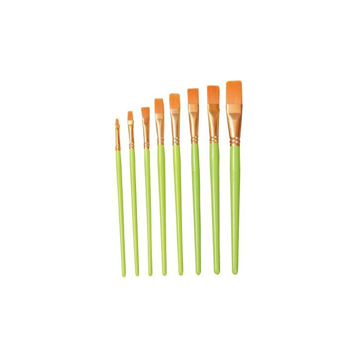 Sachet de 10 pinceaux synthétique plats n°14 2014