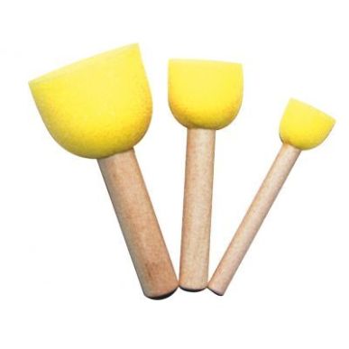 Achetez Lot de 30 pochoirs ronds, manche en bois, embout en mousse 1750/72215 pas cher sur Ma Rentr ..