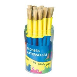 Achetez Pot de 20 brosses maternelle en soie de porc avec collerette anti salissure 31030875S-POT pa..