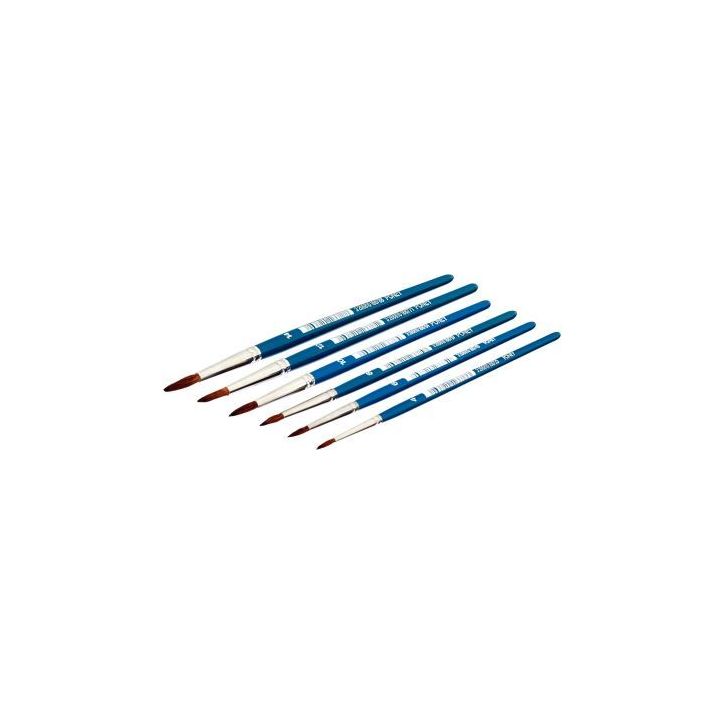Pot de 144 pinceaux en poils de poney 24 pièces par 6 tailles assorties (n° 4, 6, 8, 10, 12 et 14) 53707