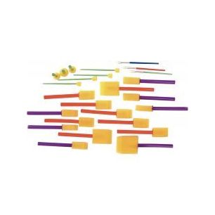 Achetez Sachet de 25 pinceaux mousse assortis 229140 pas cher sur Ma Rentrée Scolaire