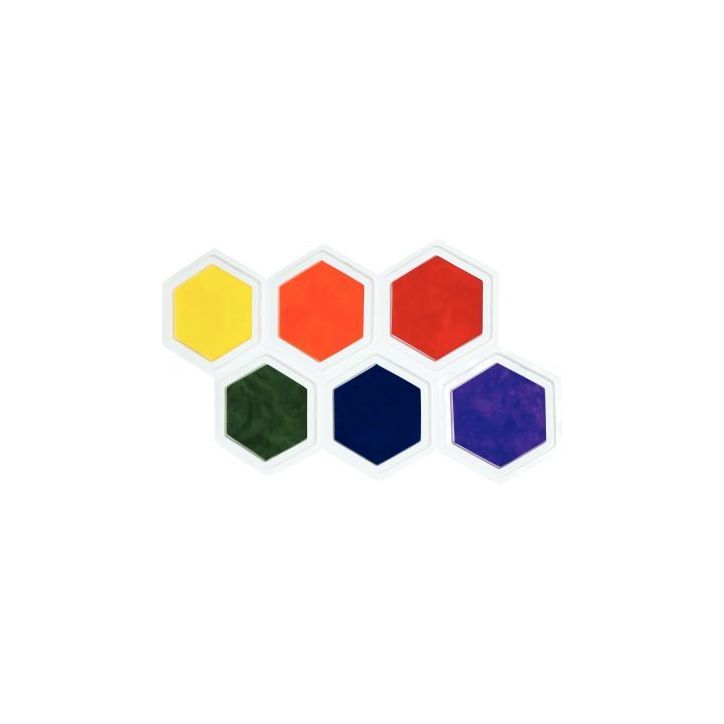 Lot de 5 encreurs diamètre 16cm, 5 couleurs assorties 2054