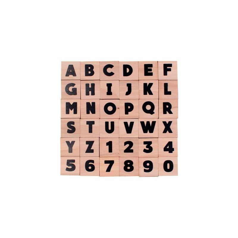 Achetez Set 36 tampons lettres/chiffres en majuscule L740202 pas cher sur Ma Rentrée Scolaire