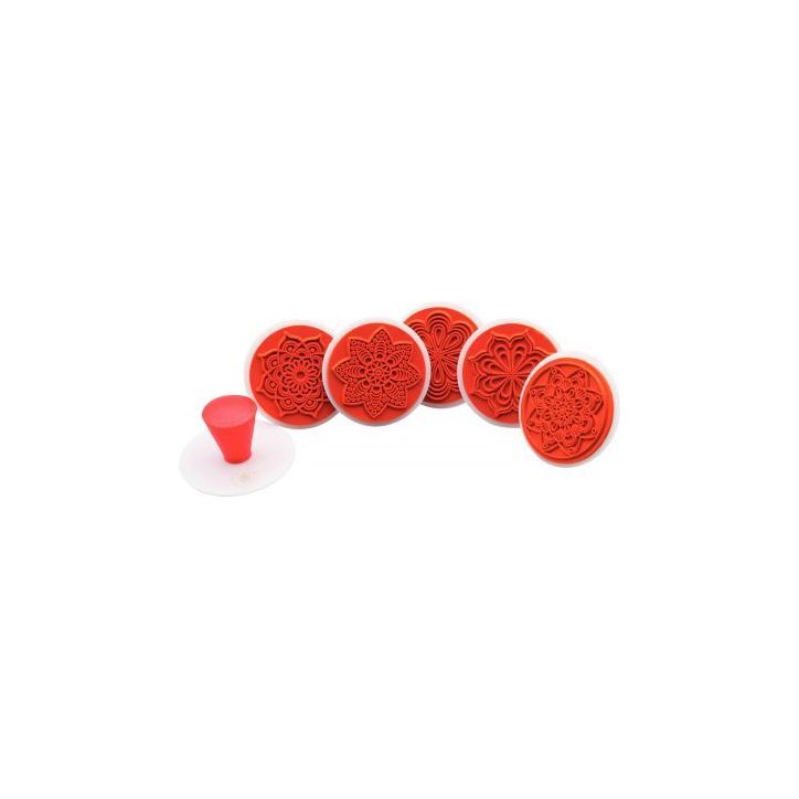 Lot de 6 tampons mandala à colorier 220036