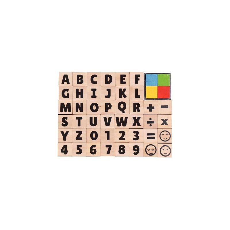 Achetez Set de 44 tampons alphabet/chiffre + encreur L740201 pas cher sur Ma Rentrée Scolaire