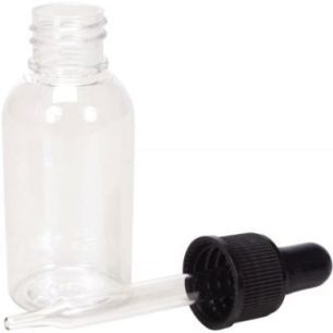 Achetez Lot de 5 Flacons compte-gouttes 30 ml vides en plastique + pipette en verre 1498 pas cher su..