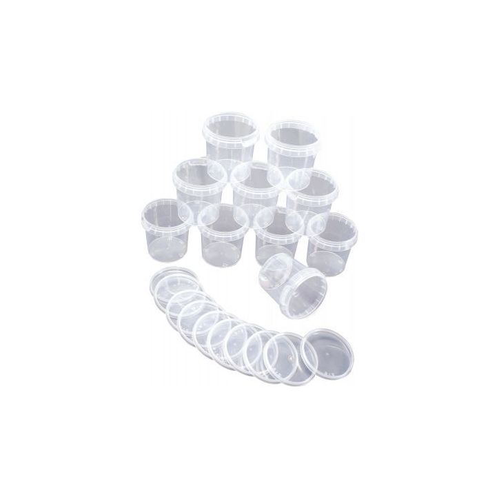 Lot de 10 pots vides 150ml avec couvercle 1499